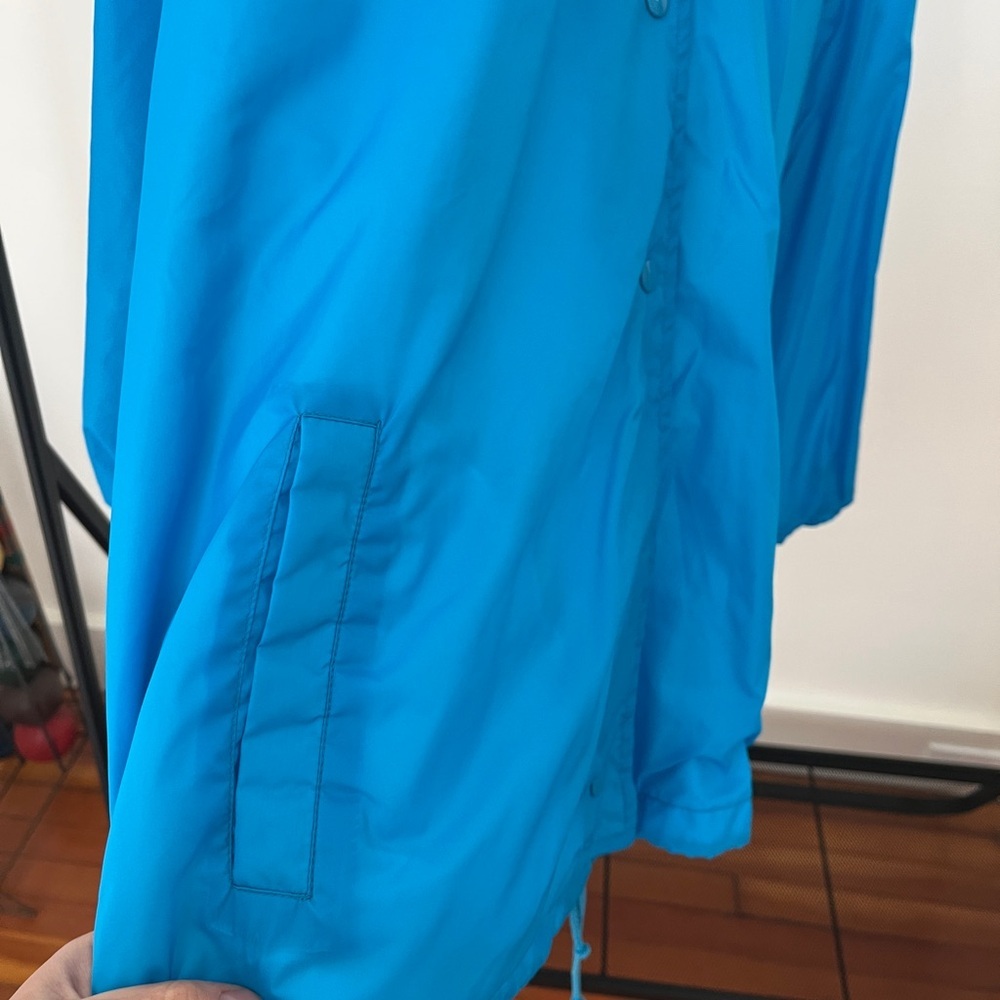 Vintage Blue Nylon Jacket with Front Buttons - Picture 2 of 8